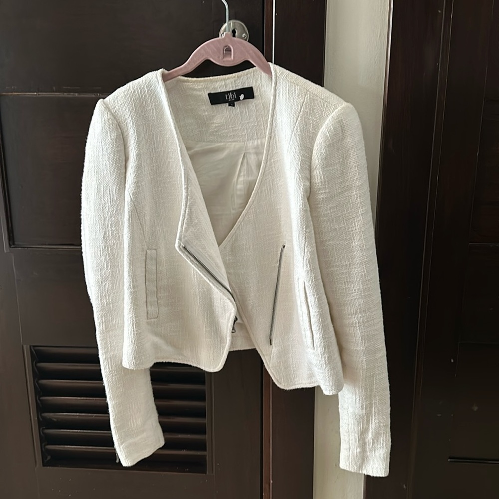 Tibi New York white tweed jacket